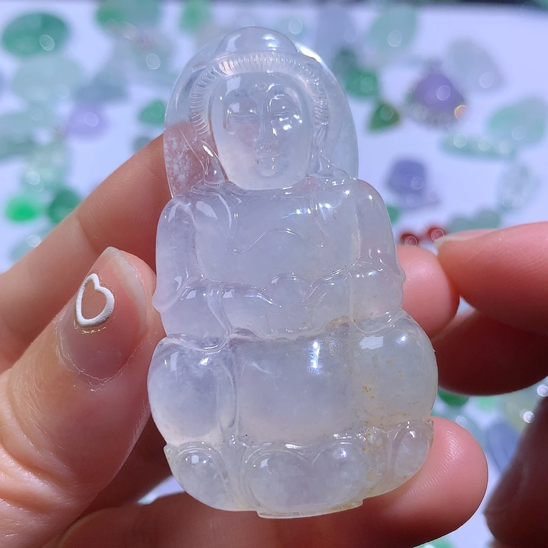 翡翠颈饰未镶嵌观音