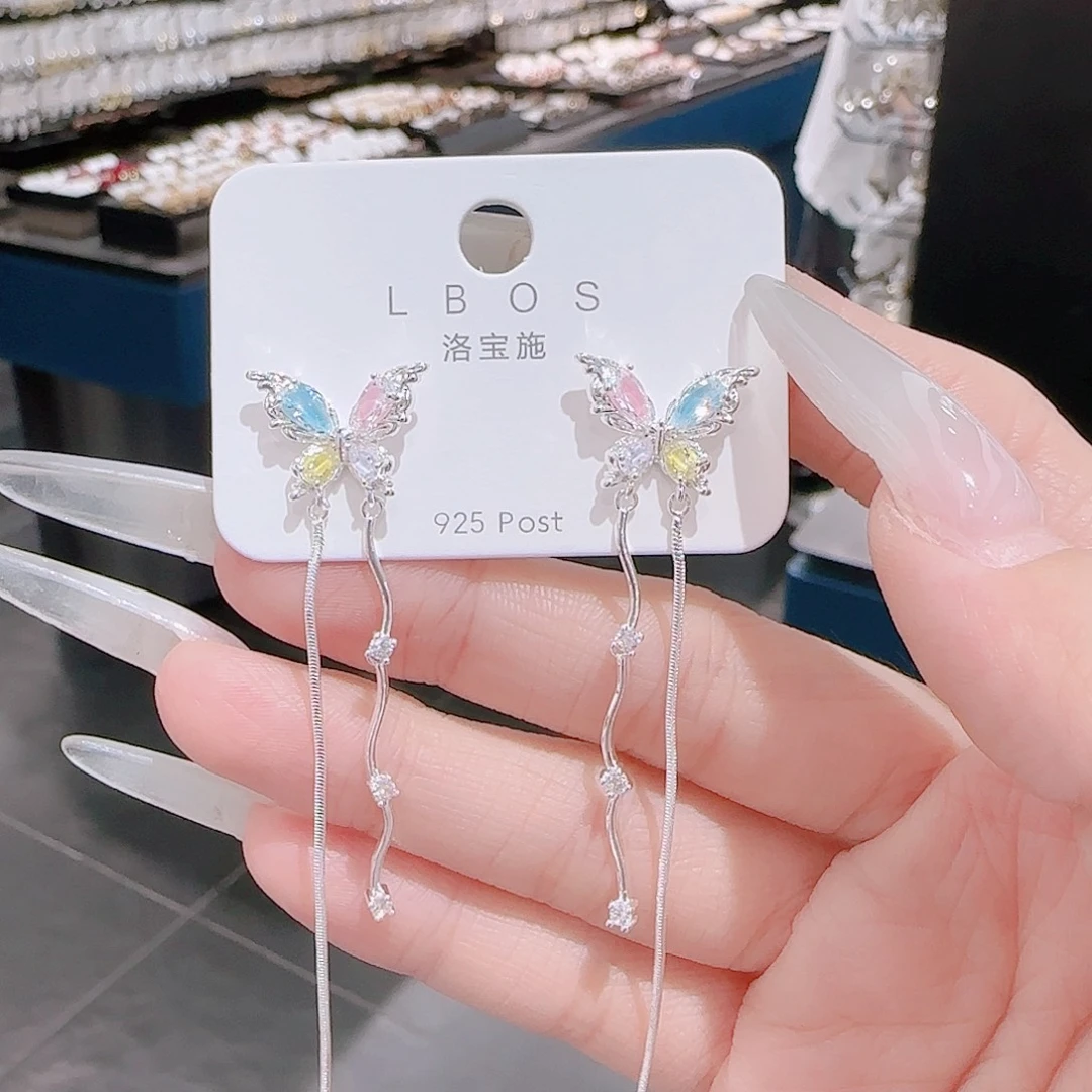 锆石铜合金925银耳环