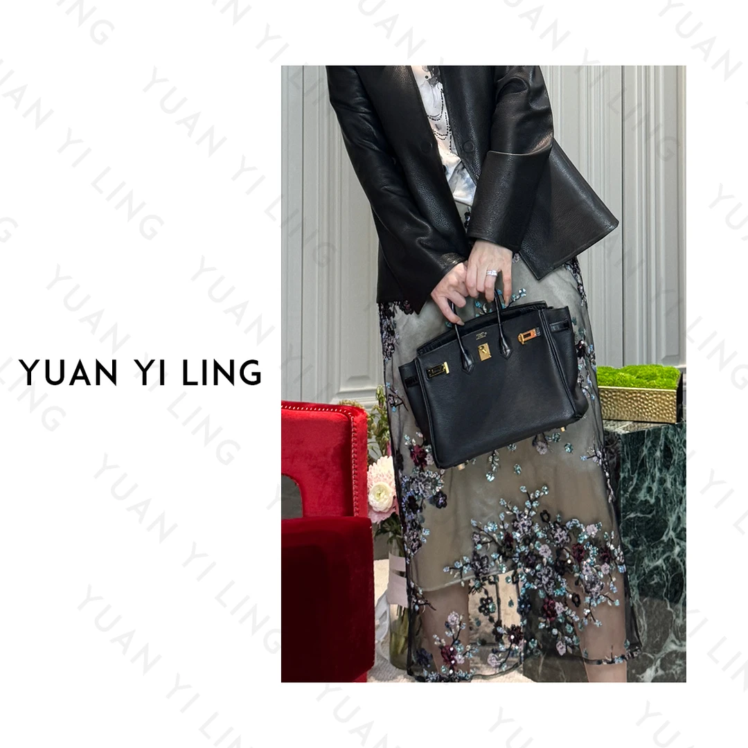 袁艺灵【繁花】25春季新中式重工刺绣亮片女装半身裙怕刮怕蹭