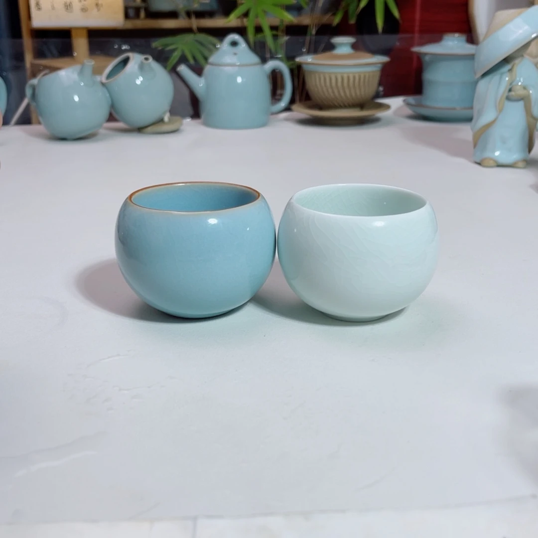 天青和玉青彩蛋杯套装带礼盒