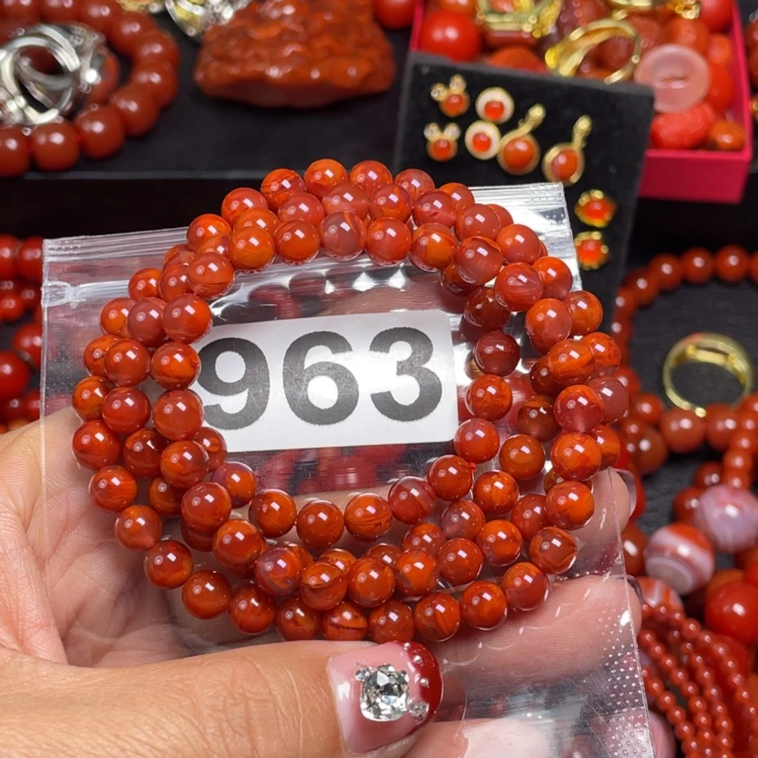 南红玛瑙珠子未镶嵌往***@