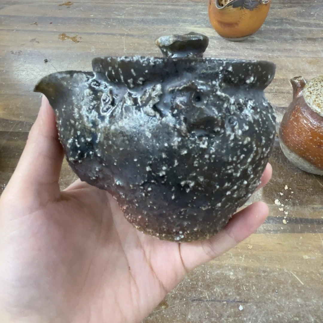 用***7柴烧茶壶柴烧茶壶瑕