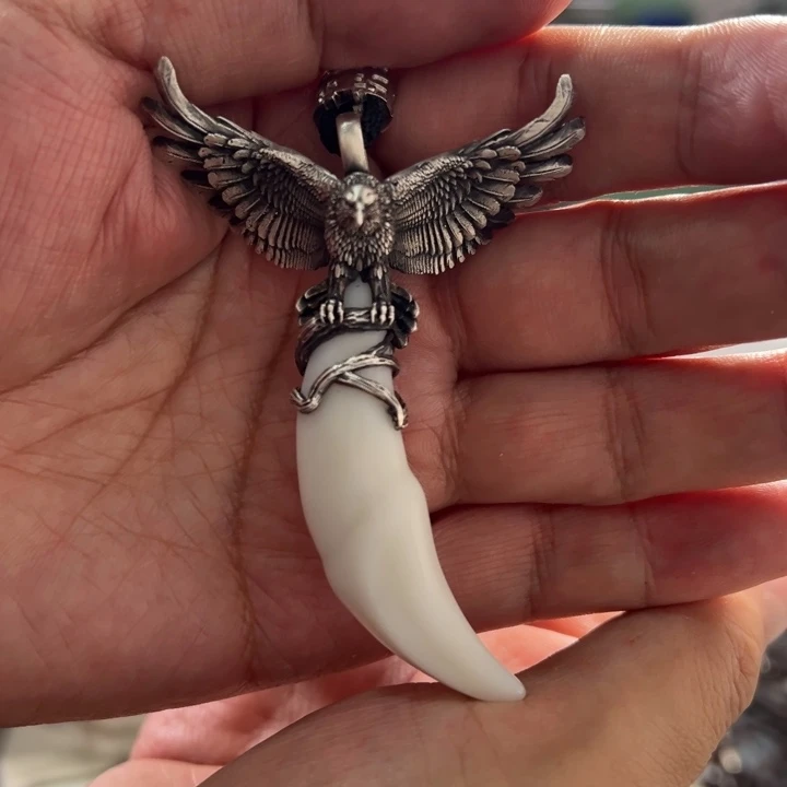 颈饰银S925镶嵌和田玉