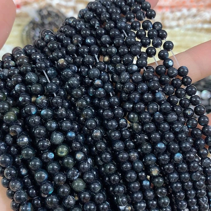 一条5mm黑贝壳圆珠