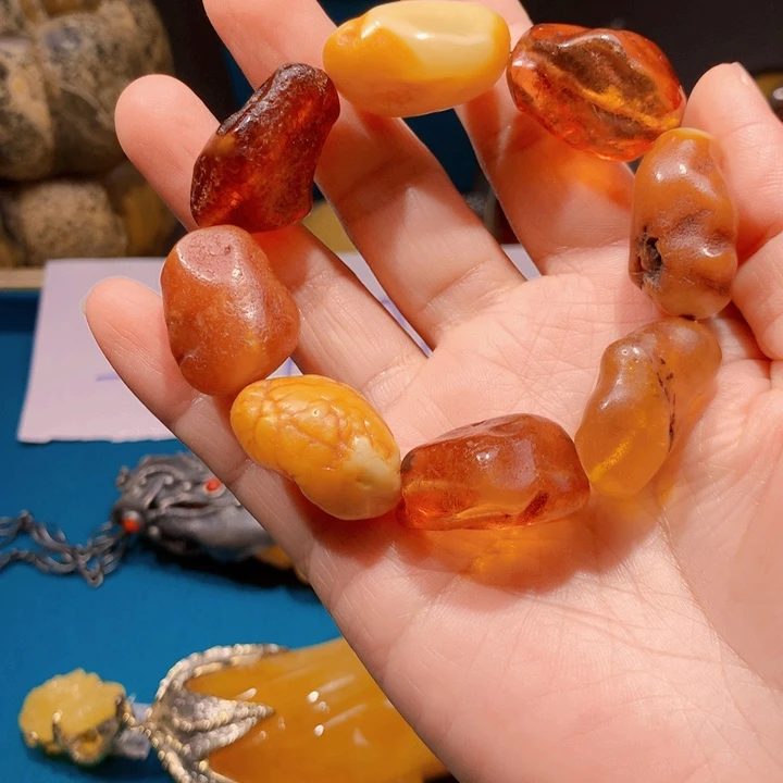手链琥珀未镶嵌波兰设计款琥珀蜜蜡