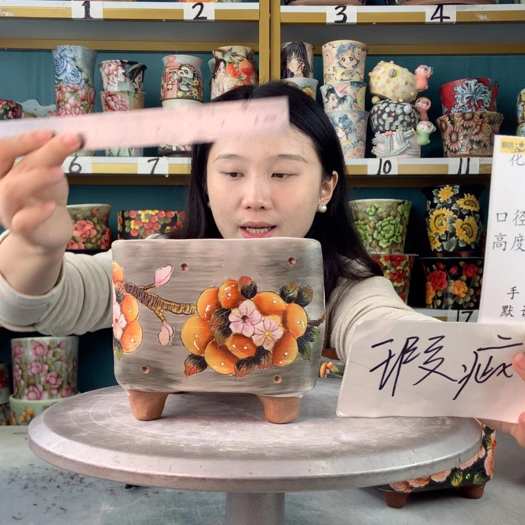 陶景德镇手工花盆865