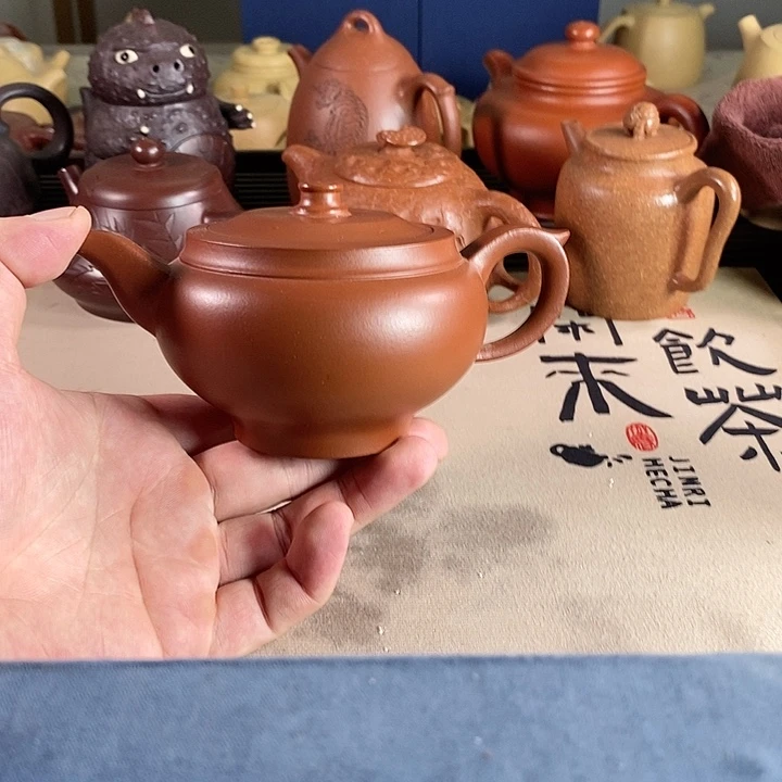 茶壶红泥紫砂微瑕