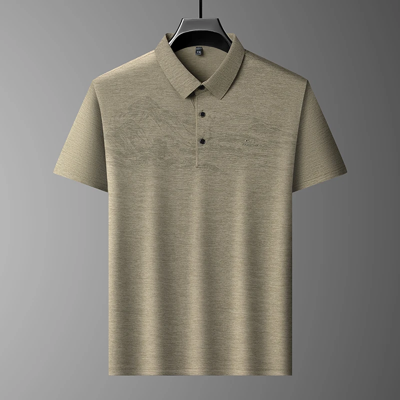 【雪群专属】纯色免烫夏季商务休闲短袖Polo衫男士半袖男装