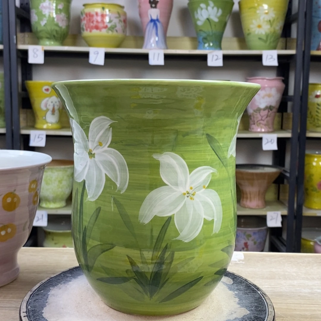 景德镇手工手绘陶瓷花盆