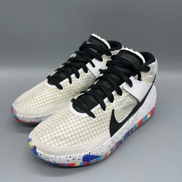 43码 二手准新 Nike KD 13 EP "Home Team" 主队  中帮篮球鞋黑白