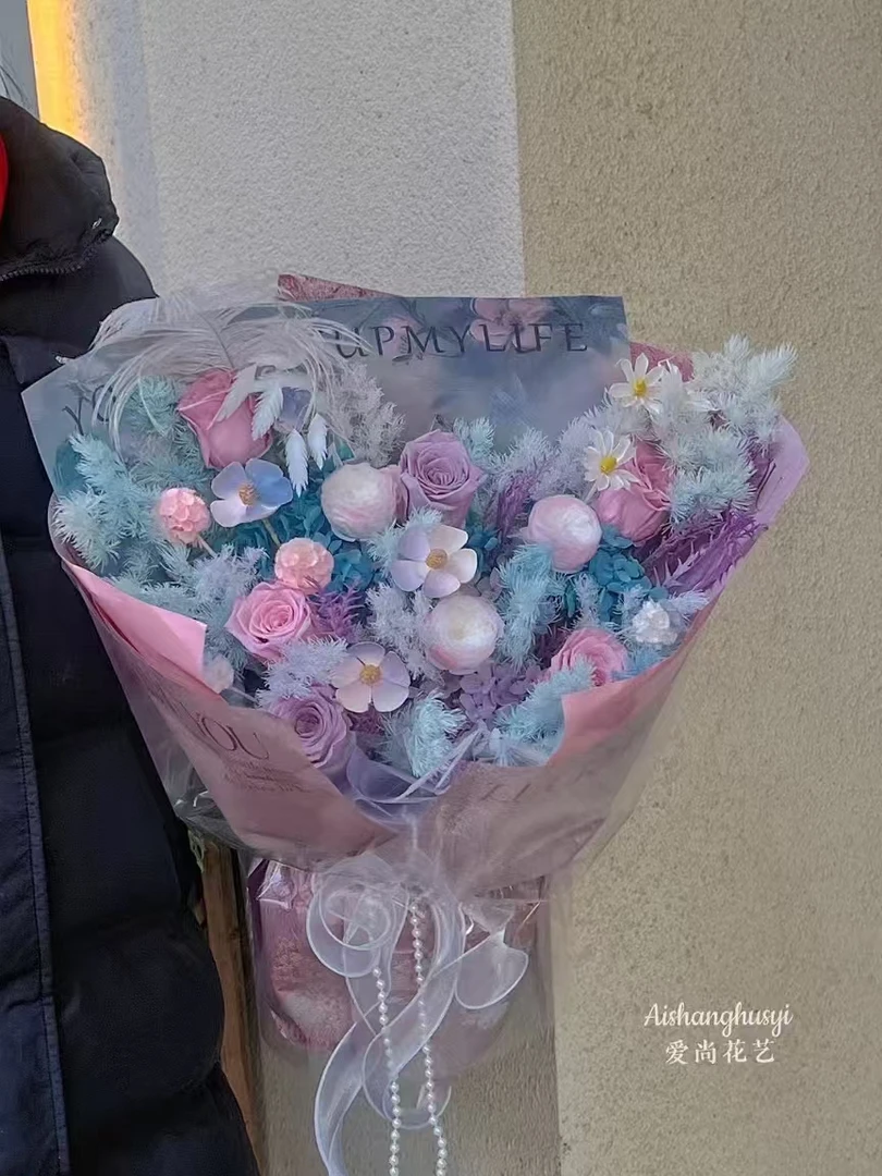 高端送女朋友老婆闺蜜礼物花束永生花花束