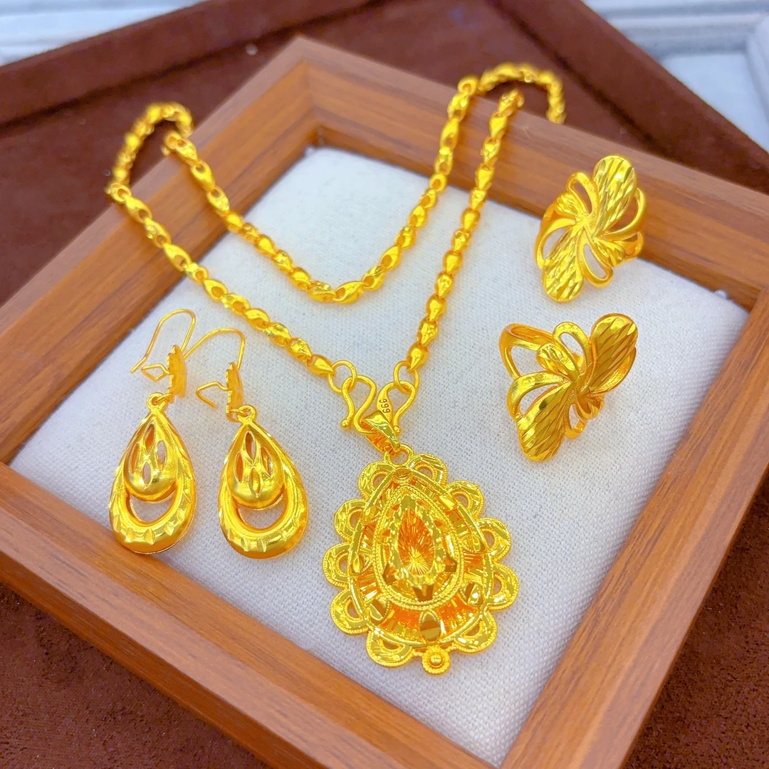 铜合金项链 时尚轻奢叠戴少女风气质510-11-1女款金色彩色复古