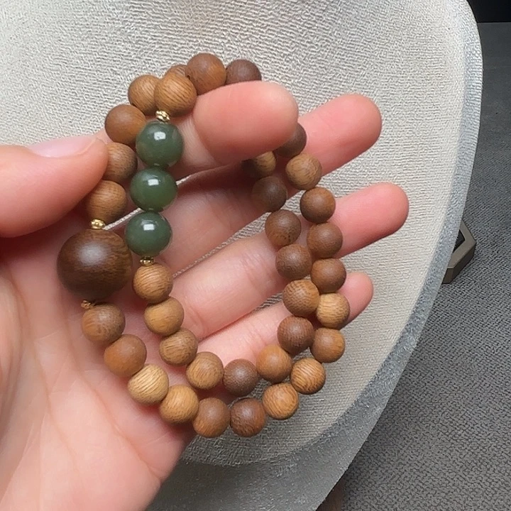 沉香手串越南芽庄红棋楠08设计