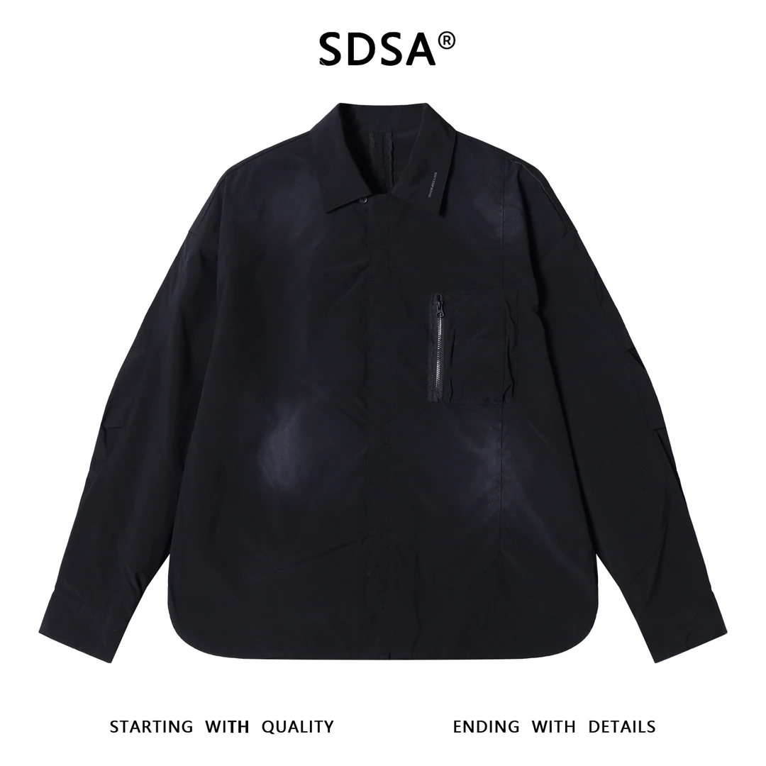 SDSA男士秋冬新款痞帅男装潮牌小众设计翻领夹克外套工装休闲百搭