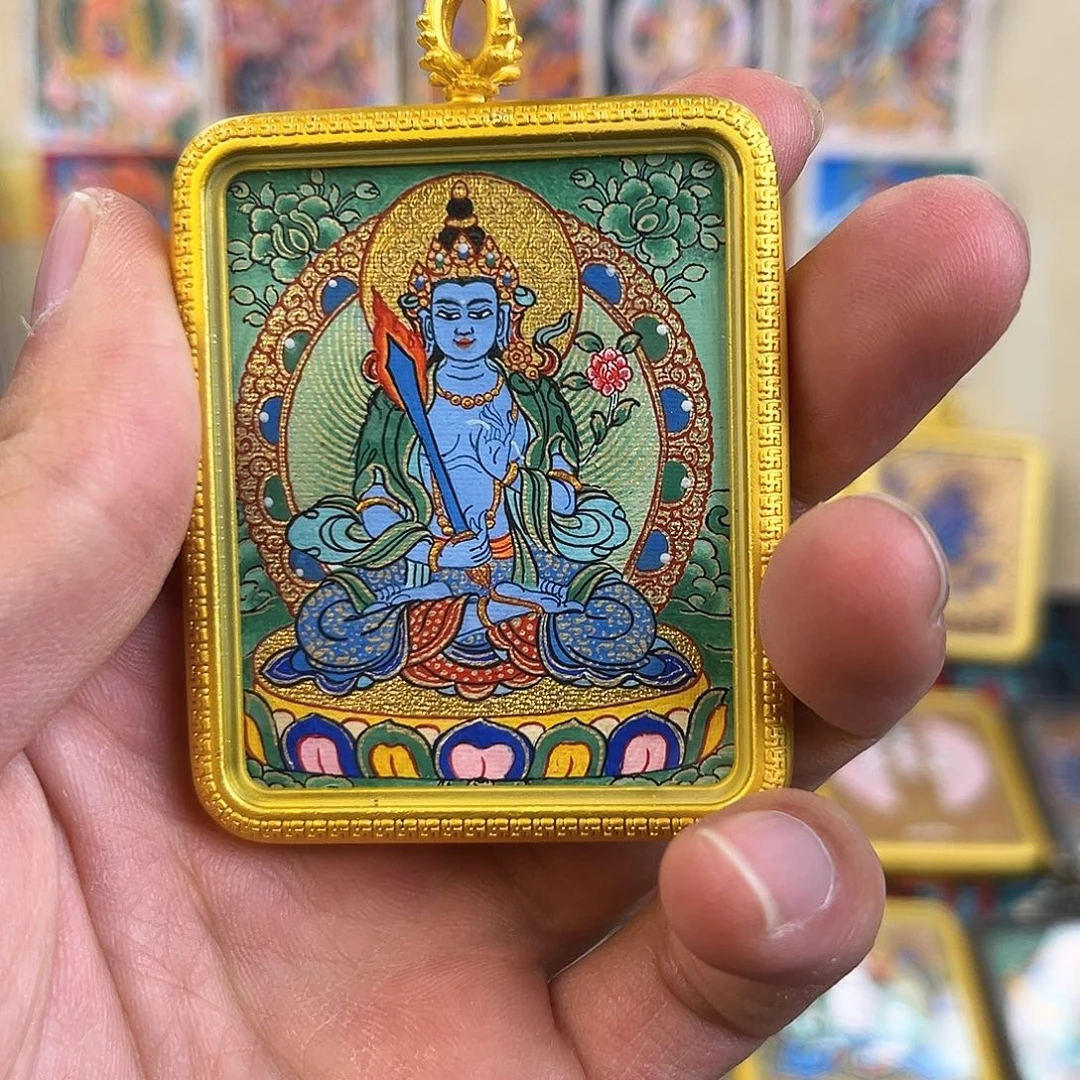 吊坠虚空藏菩萨｜热贡手绘