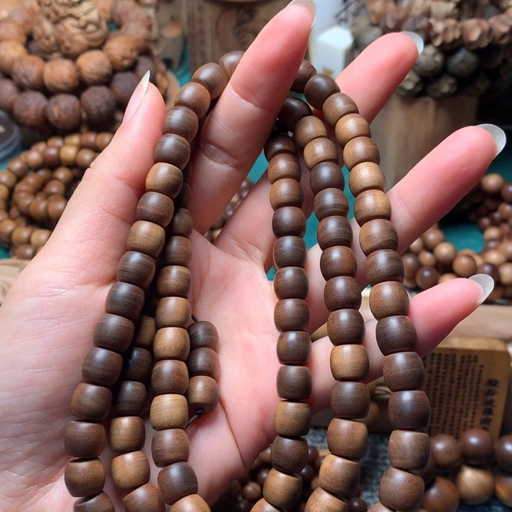 檀香木手串/手链老山檀香8*9多横纹
