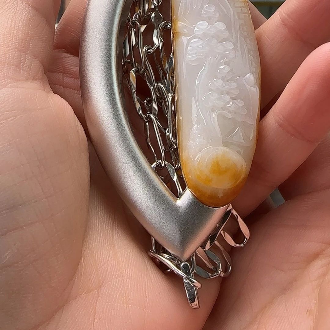 颈饰银S925镶嵌海水珍珠L**y