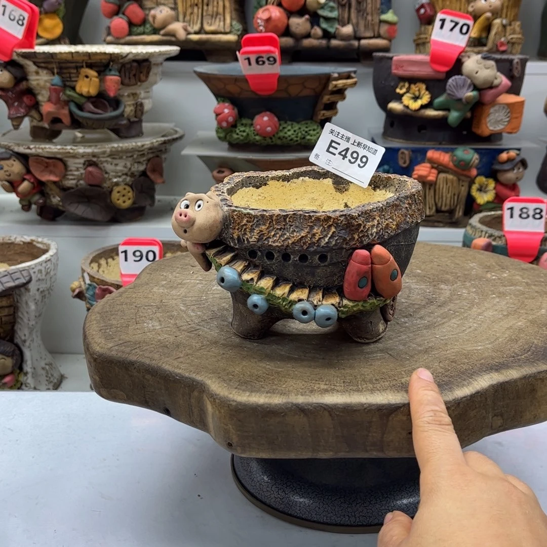 花盆499粗陶麦饭石