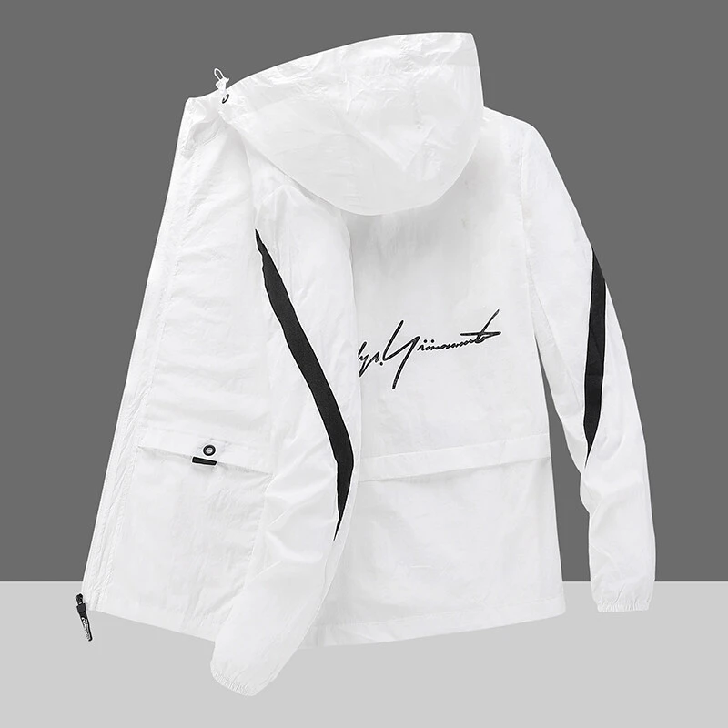 夏季冰丝防晒衣男士超薄防晒钓鱼服男青年学生户外休闲宽松夹克