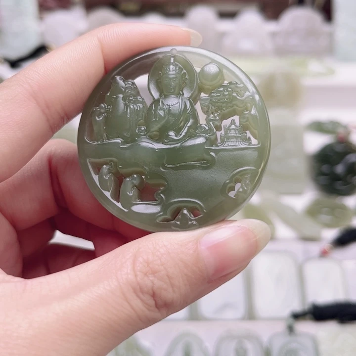 和田玉未镶嵌颈饰