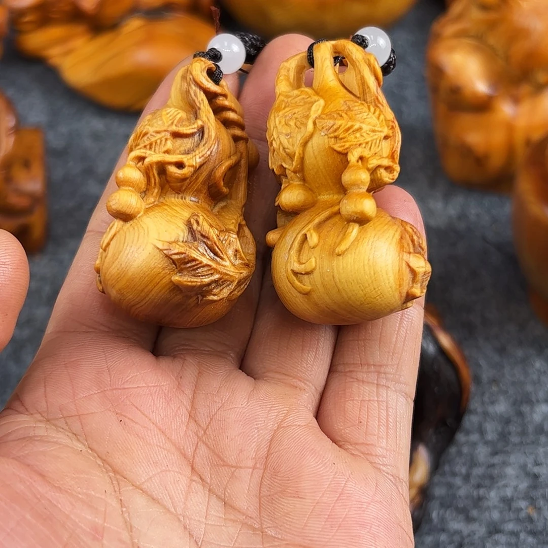 柏木太行崖柏葫芦手把件