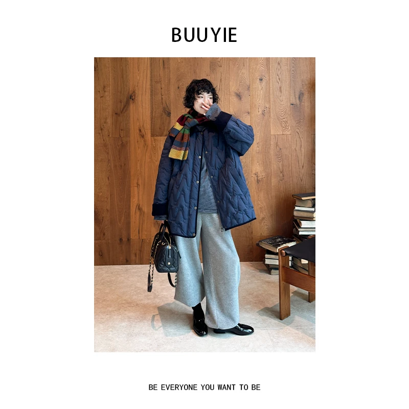 BUUYIE【澜境】鸭绒轻薄羽绒服女款冬季小个子保暖短款外套251096