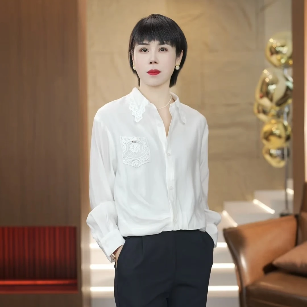 【渲渲推荐】QQ-880112春季时尚气质花朵衬衣