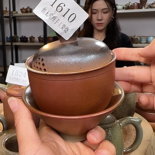 一***门纯柴烧手工杯子两个