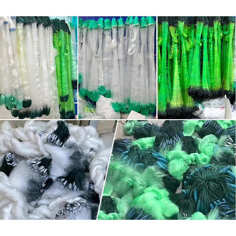 鱼网粘网丝网渔网三层沉网单层浮网挂网鲫鱼网白条网小鱼网捕鱼网