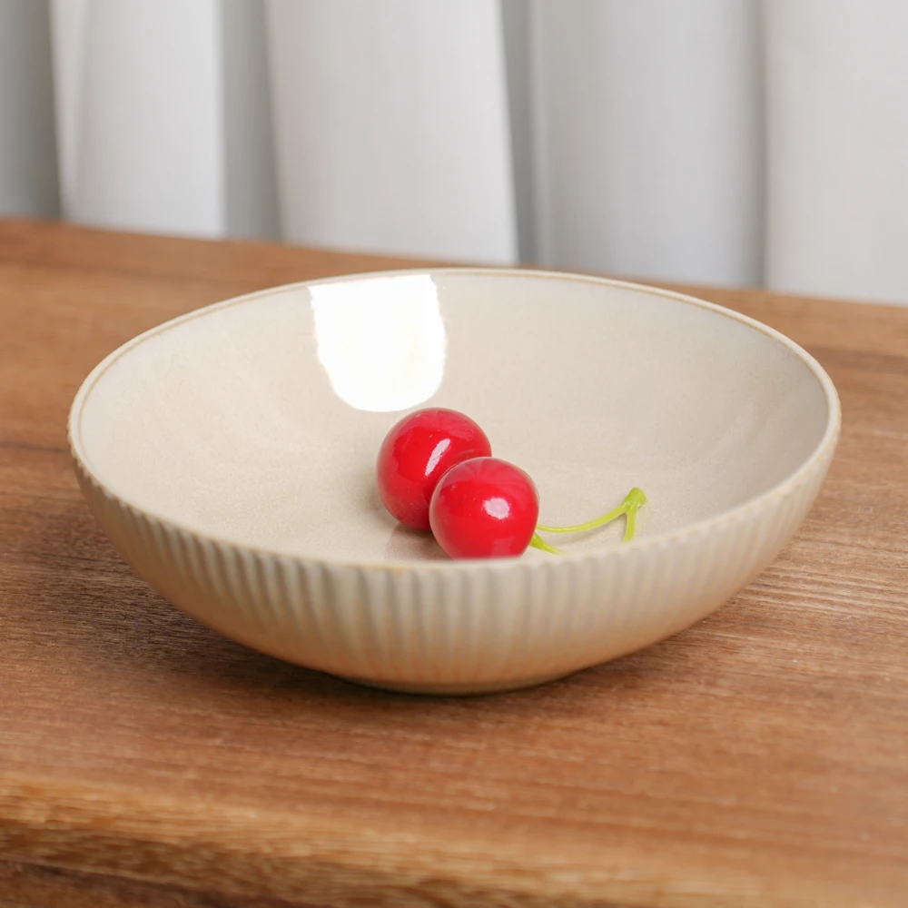 【瑕疵】釉下彩陶瓷碗沙拉碗高颜值窑变浅黄拉面碗家用D2B