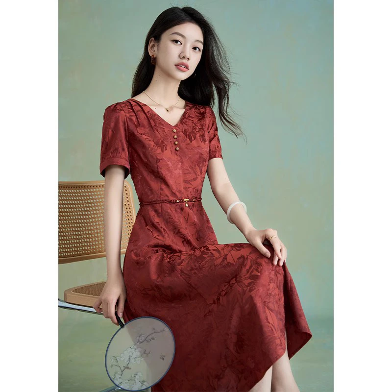 喜婆婆婚宴2025新款女夏旗袍平时穿高贵洋气妈妈礼服结婚长辈衣服