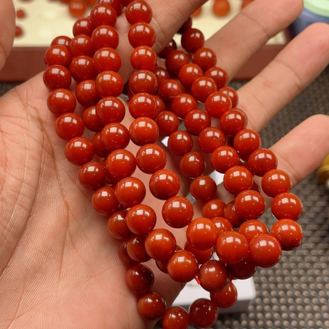 南红玛瑙未镶嵌108颗卡8