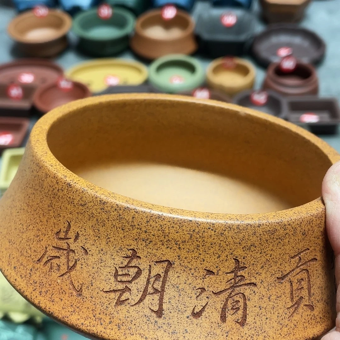 古***藏紫砂小盆11*5.5微瑕