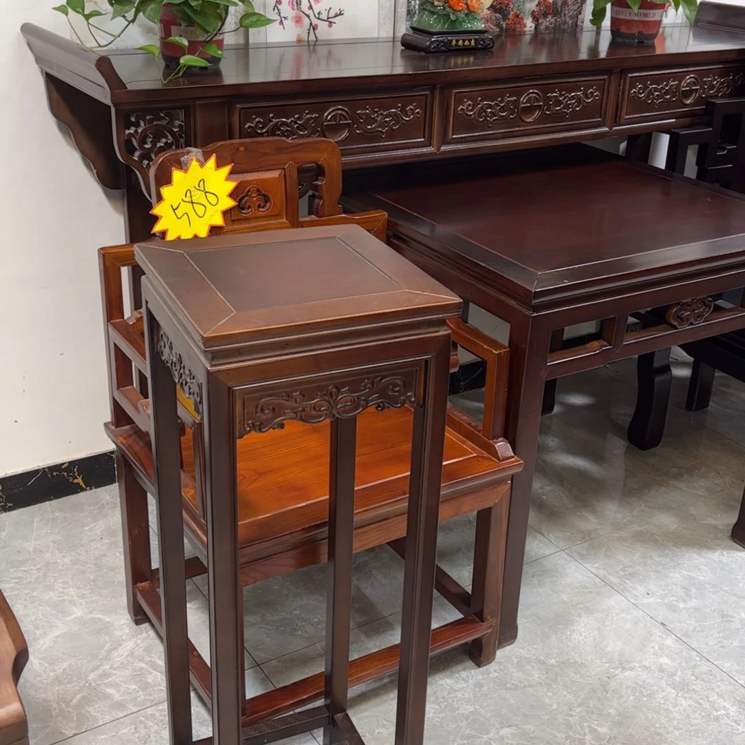 玻璃飞*实木花架2个