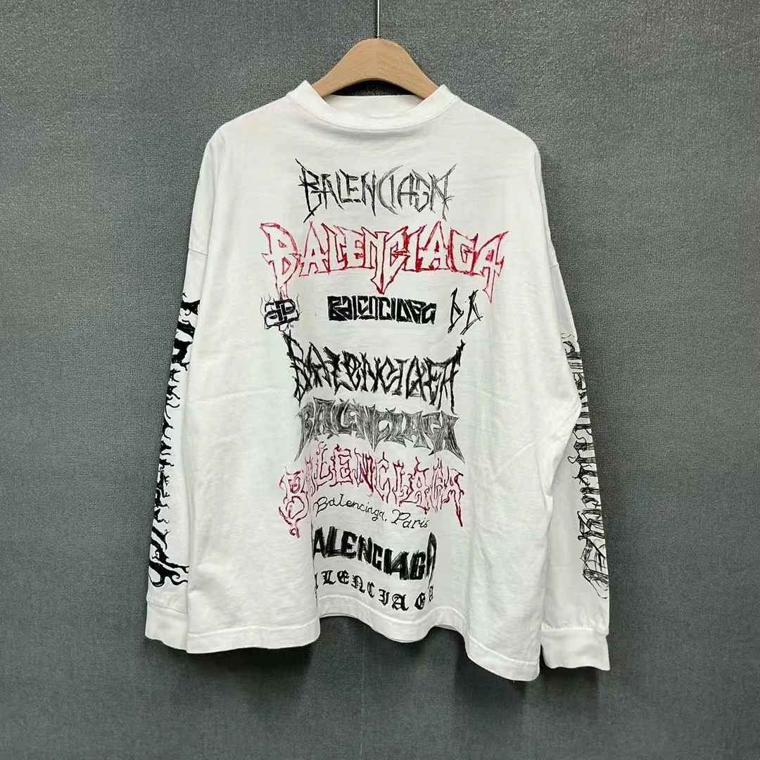 全新未使用 Balenciaga/巴黎世家 龙年限定涂鸦长袖卫衣/带吊1码