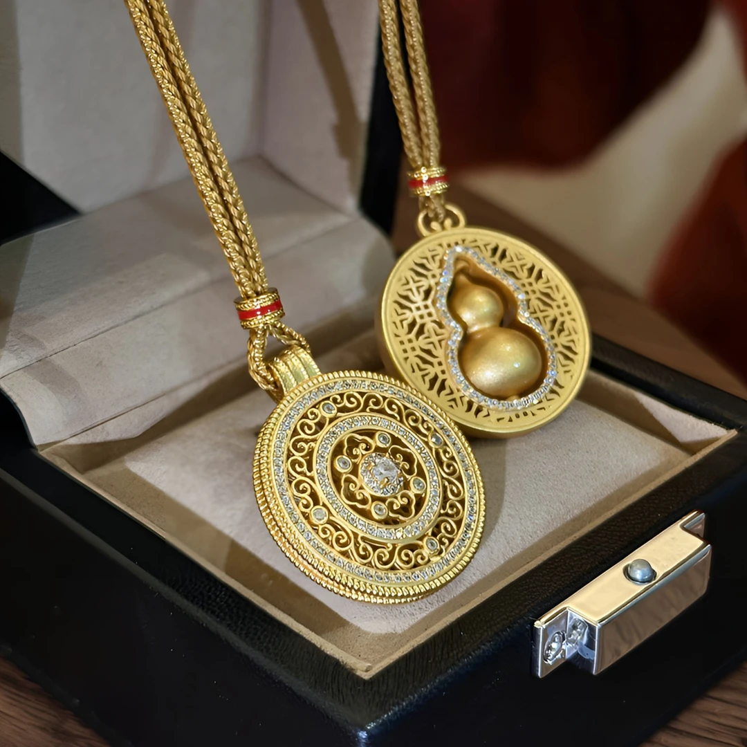 金杰福jewelry 【金色八宝罗盘】超重工意大利镀金毛衣链