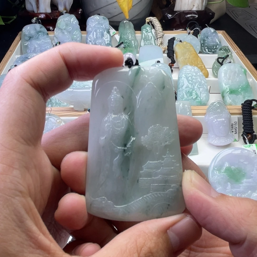 翡翠未镶嵌颈饰6521