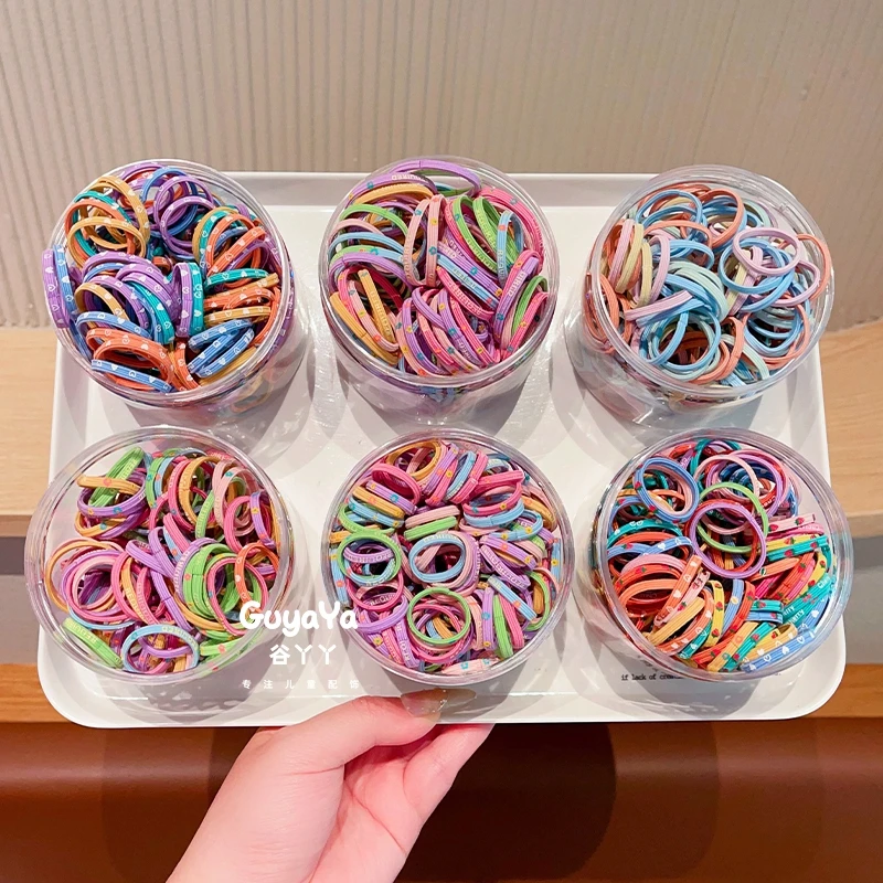 儿童基础彩色小皮筋发圈不伤发女童扎头发高弹力拇指发绳头绳头饰