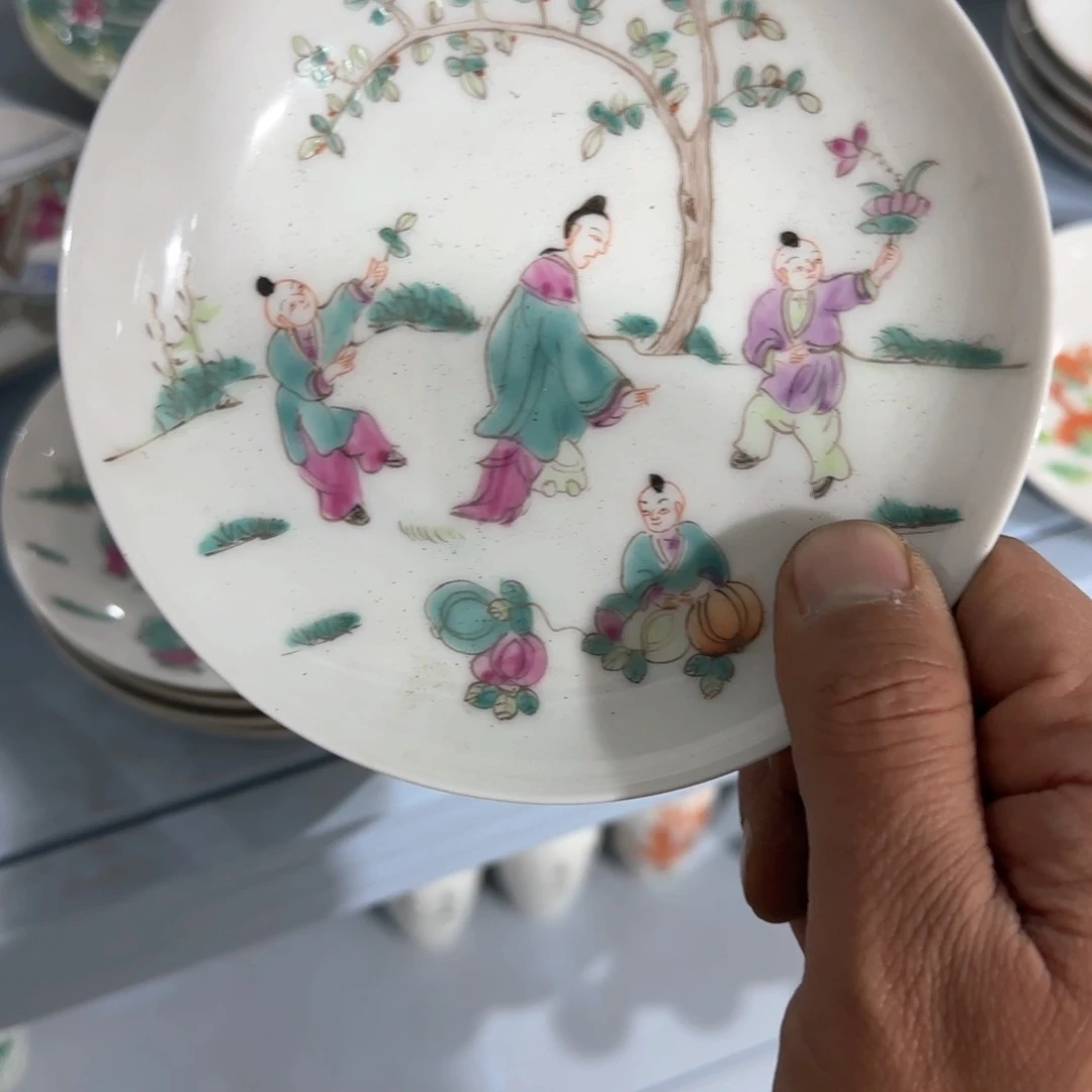 瓷片摆件手绘瓷器全部处理