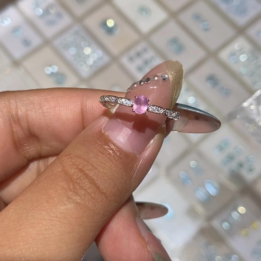 溪***溪尖晶石银S925镶嵌戒指