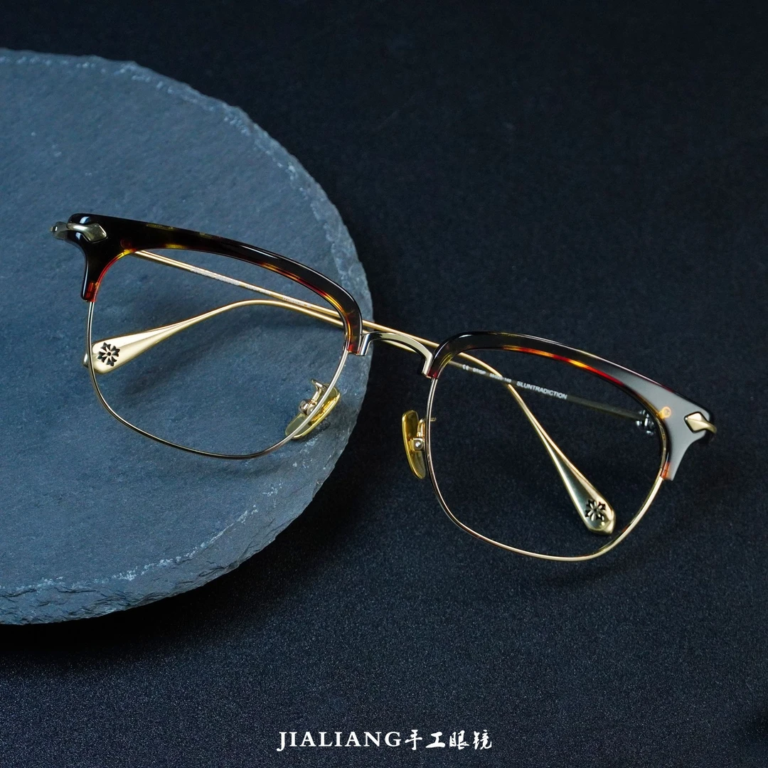 （毒液）薛之谦同款镜框克罗时尚潮流超轻眉形半框休闲近视眼镜