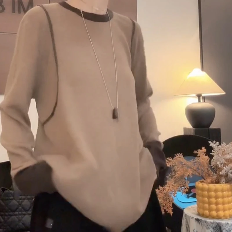 2025 新款早秋定制薄纱慵懒针织衫LK2506509