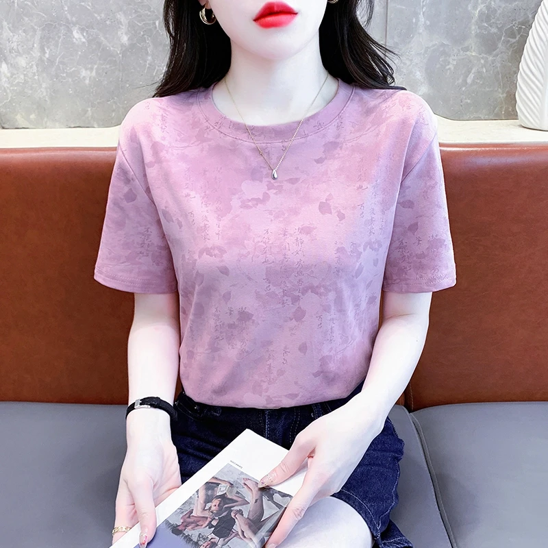 短袖t恤女2025夏季女装新款显瘦欧货百搭体恤通勤宽松上衣女洋气