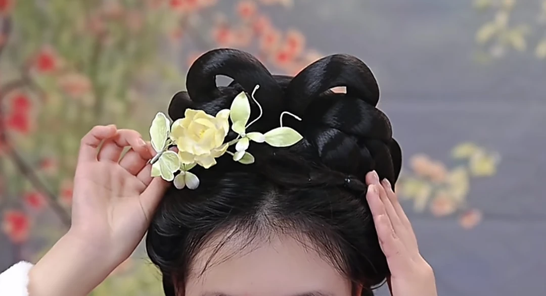 江南浔汉服头饰古风饰品 绒花默认软簪 改主体找客服