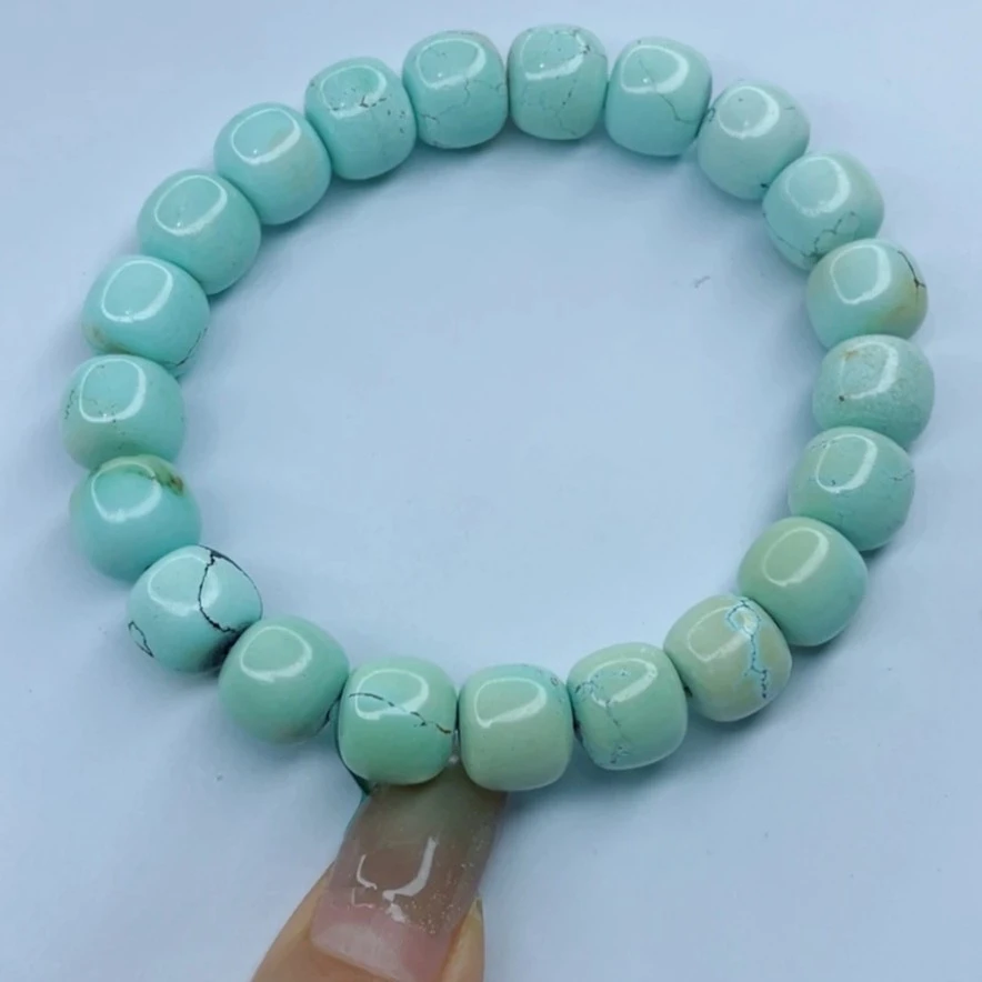 天然原矿绿松石高瓷精品手串10+（假一罚三）