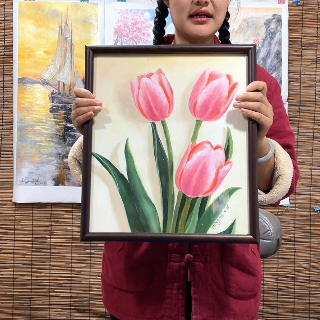 油画薇爽恭喜竞拍成功！