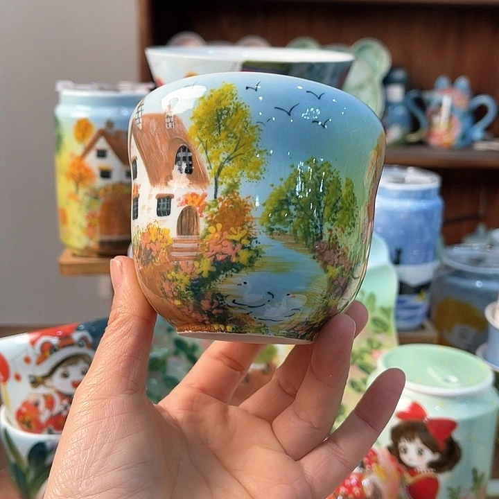 陶景德镇釉下手绘陶瓷