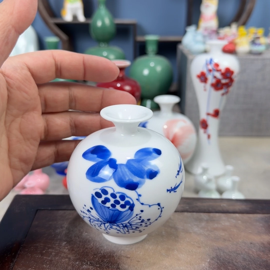 陶瓷手工小花器摆件