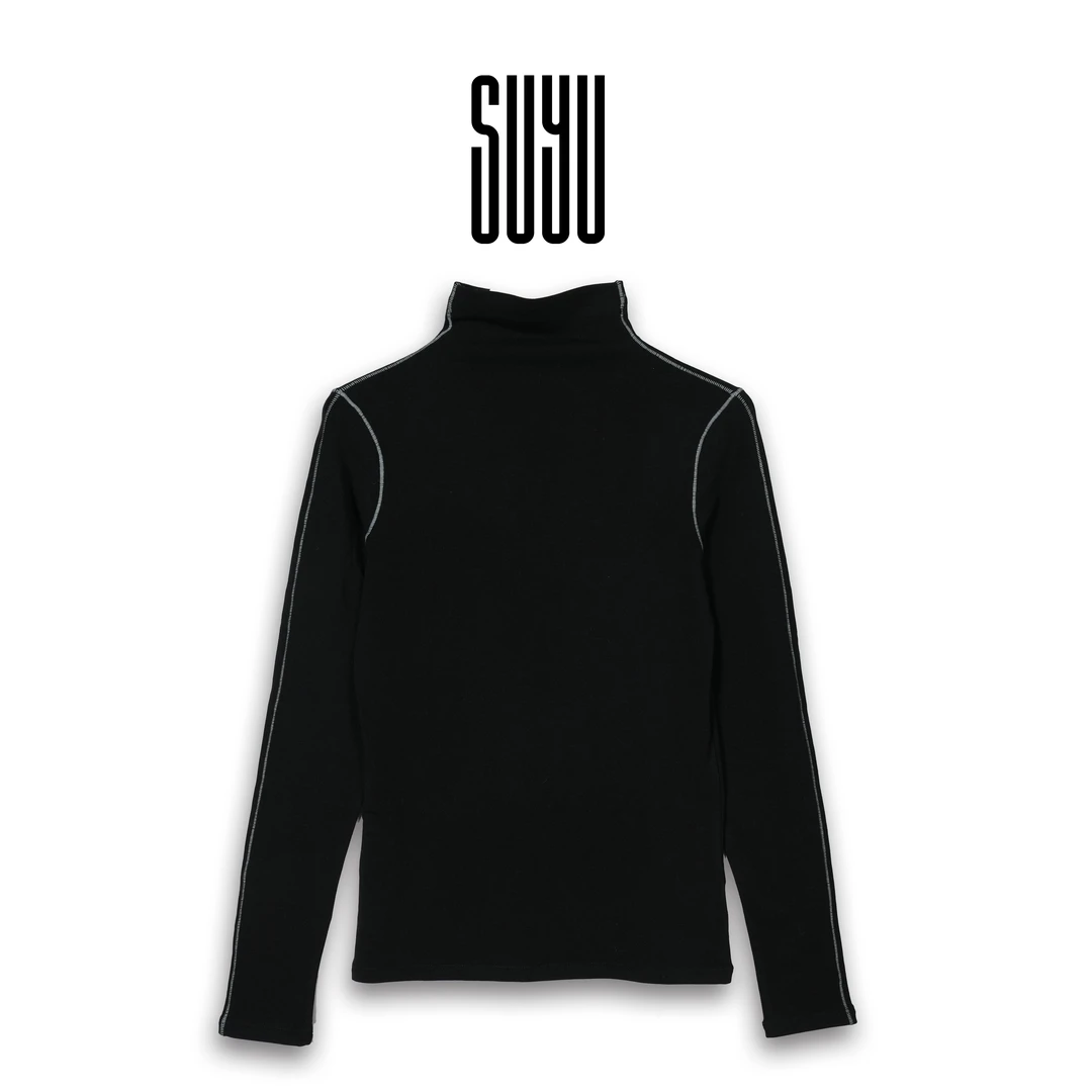 SUYU 【云上香草】极简风保暖高领毛女装半高领纯色