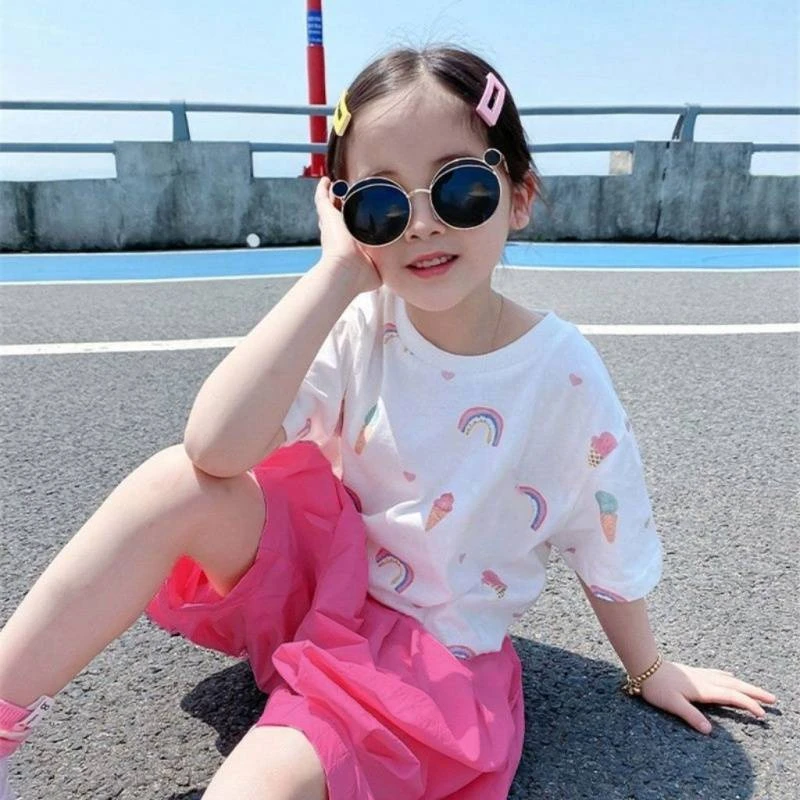 夏装洋气休闲短袖女童儿童夏季套装新款两件套